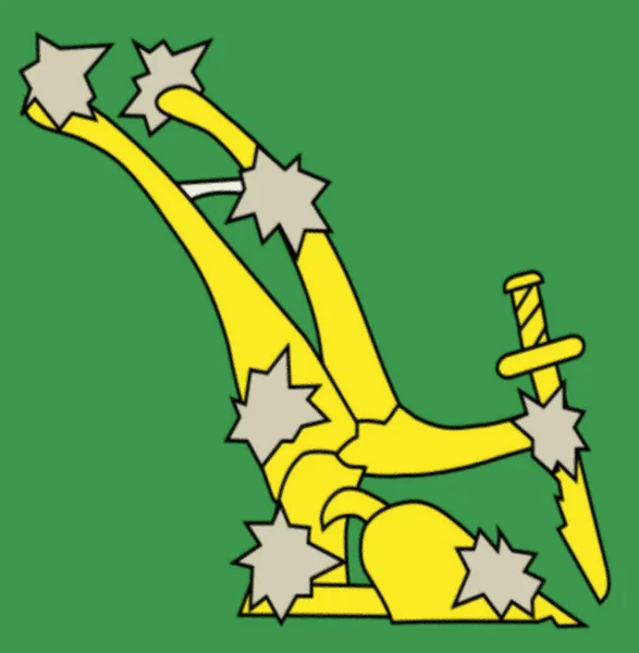 Флаг Звездного Плуга Первоначально Использовавшийся Ирландской Гражданской Армией Связанный Ирландскими — стоковое фото