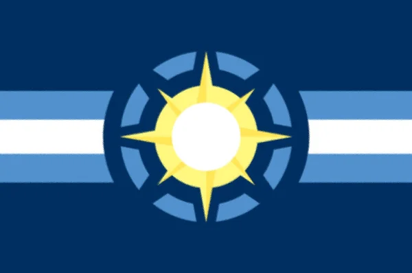 Flaga Federacji Jednolitych Systemów Ziemi — Zdjęcie stockowe