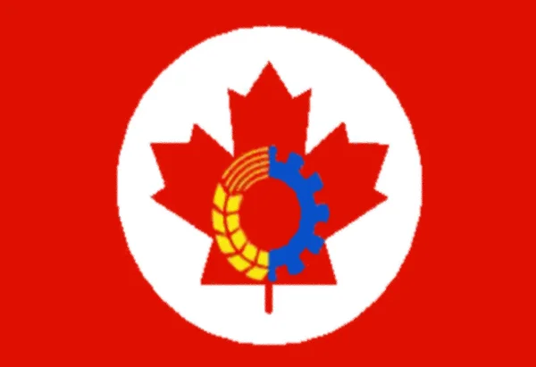 Vlajka Kanadské Komunistické Strany — Stock fotografie