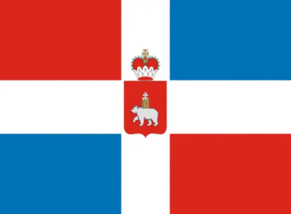 Flaga Kraju Perm Federacja Rosyjska — Zdjęcie stockowe