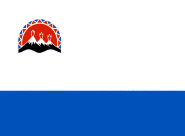 堪察加边疆区 俄罗斯的国旗 — 图库照片