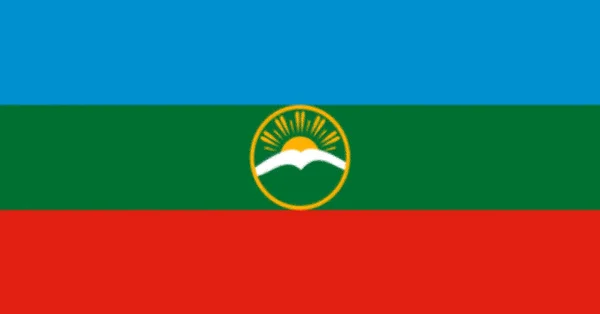 Flaga Karaczay Czerkiezja Rosja — Zdjęcie stockowe