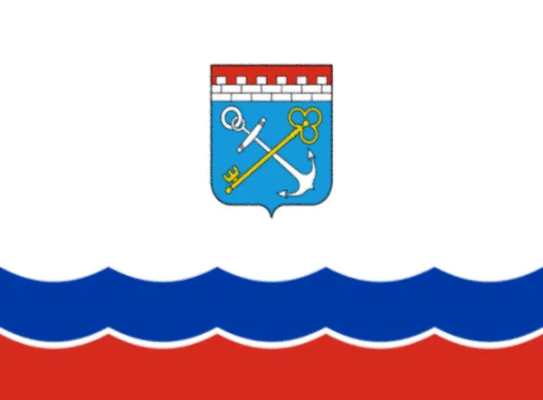 Прапор Ленінградської Області Росія — стокове фото