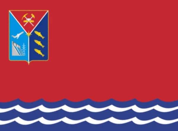 Flag Magadan Oblast Russia — Stock Photo, Image