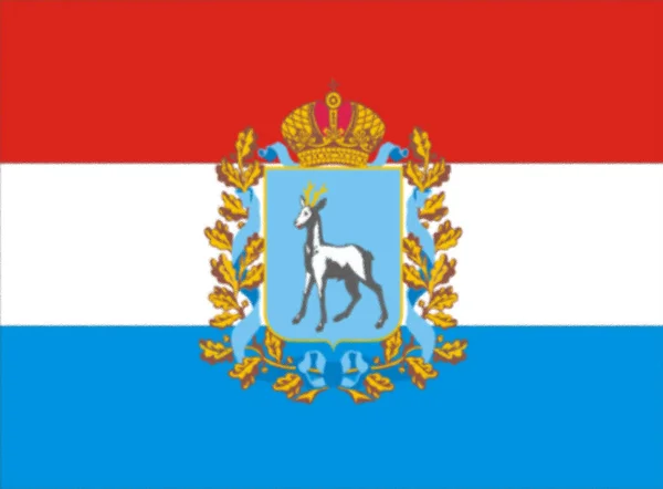 Прапор Самарської Області Росія — стокове фото
