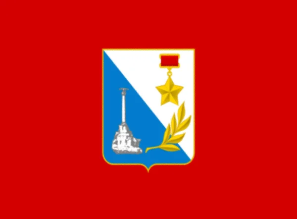 Флаг Севастополя Крыма Украины — стоковое фото