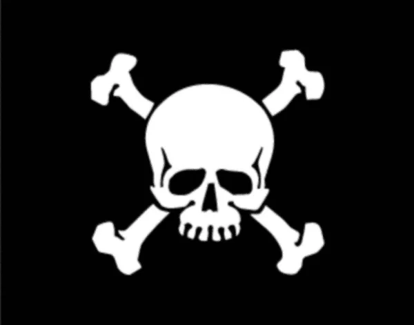 Pirátská Vlajka Jolly Roger — Stock fotografie