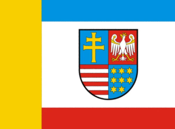 Zászló Szent Kereszt Vajdaság Lengyelország — Stock Fotó