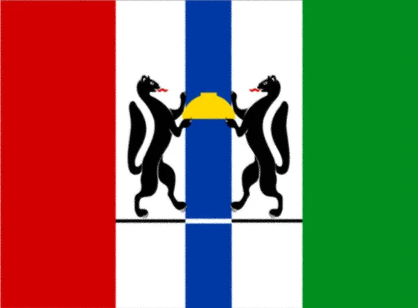 Флаг Новосибирской Области Россия — стоковое фото