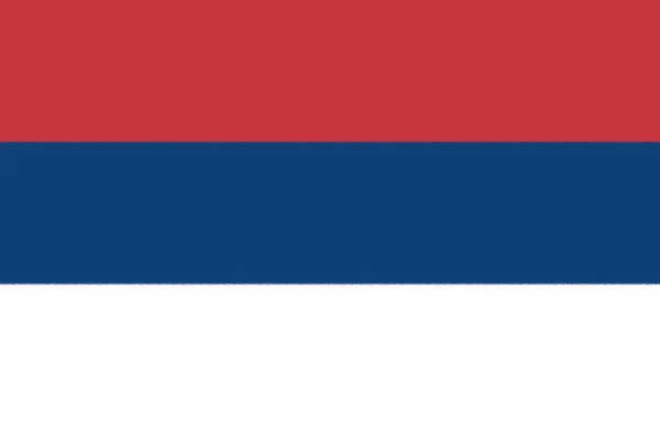Державний Прапор Сербії Він Також Використовувався Прапор Князівства Сербія Між — стокове фото