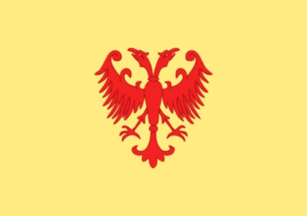 セルビア帝国の旗 ビザンツ時代のデザイン — ストック写真