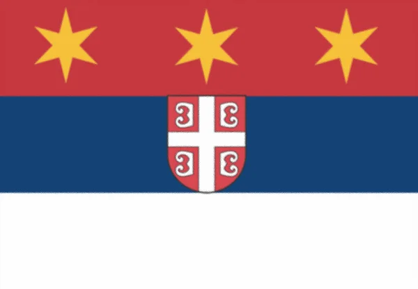 Flaga Serbii Data Użycia Czerwiec 1869 1872 — Zdjęcie stockowe