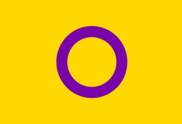 Bandeira Orgulho Intersexual — Fotografia de Stock