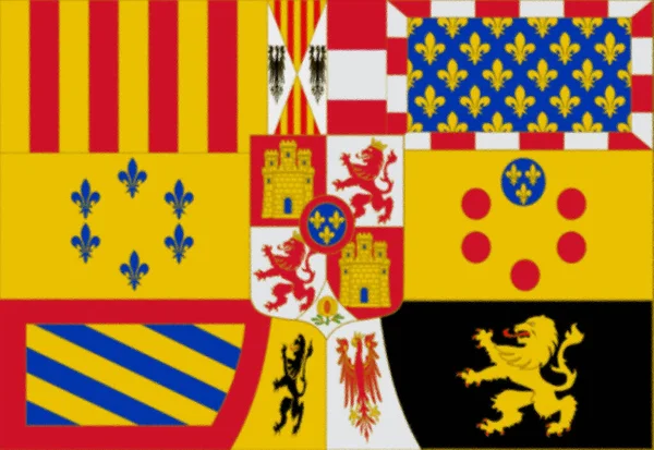 Banner Arms Spanish Monarch 1761 1868 1875 1931 — Stock Photo, Image