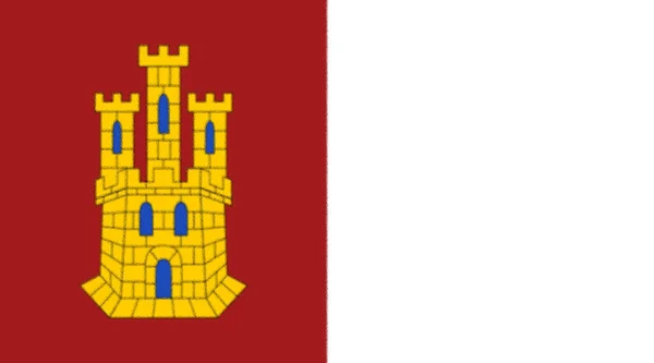 Zászló Castilla Mancha Spanyolország — Stock Fotó
