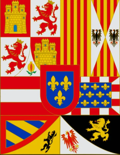 Banner Arms King Spain House Bourbon 1700 1761 — Stock fotografie