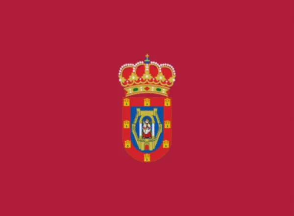 西班牙Ciudad Real国旗 — 图库照片