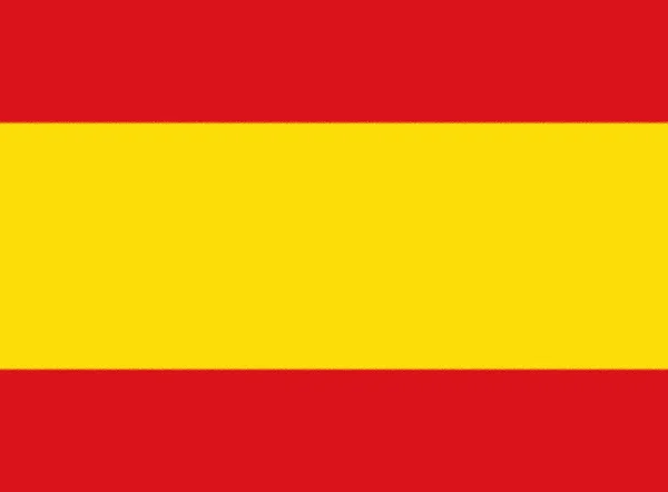 Flaga Cywilna Hiszpanii Alternatywną Kolorystyką Jaśniejsze Czerwone Żółte — Zdjęcie stockowe