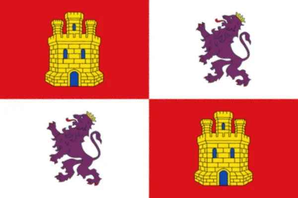Flaga Kastylii Leon Hiszpania — Zdjęcie stockowe