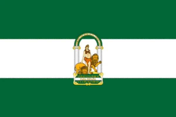 Прапор Автономної Єдності Андалусії Іспанія — стокове фото