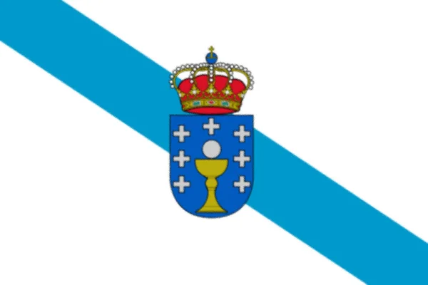 Flagga Galicien Spanien — Stockfoto