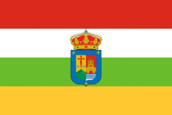 Σημαία Της Rioja Ισπανία Εθνόσημο — Φωτογραφία Αρχείου