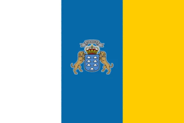 Kanárská Vlajka Španělsko — Stock fotografie