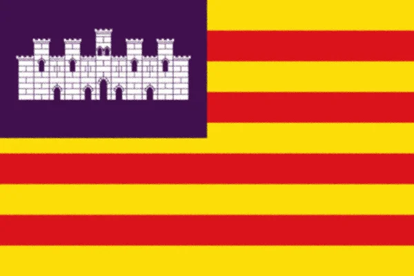 Flagge Der Balearen Spanien — Stockfoto