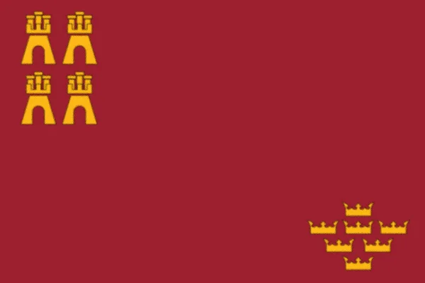 Bandeira Região Murcia Espanha — Fotografia de Stock