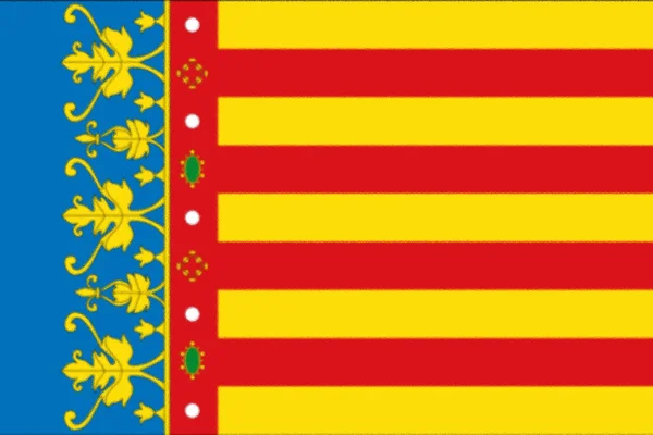 Flaggan Valencia Spanien — Stockfoto