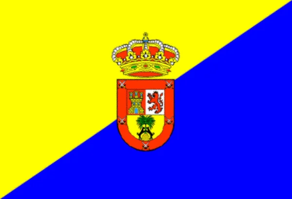 Flaga Gran Canarii Hiszpania — Zdjęcie stockowe