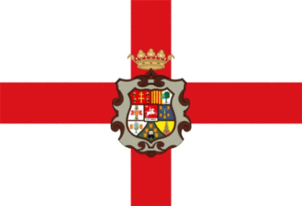 Flaga Huesca Hiszpania — Zdjęcie stockowe