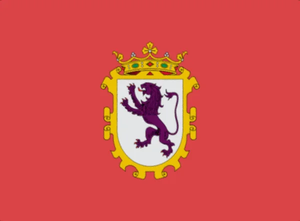 Bandera Leon España — Foto de Stock