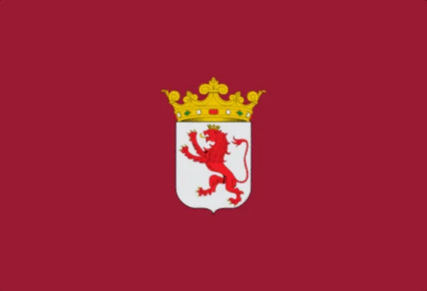 Bandera Leon España — Foto de Stock
