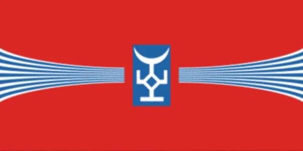 塔拉斯省 吉尔吉斯斯坦的旗帜 — 图库照片
