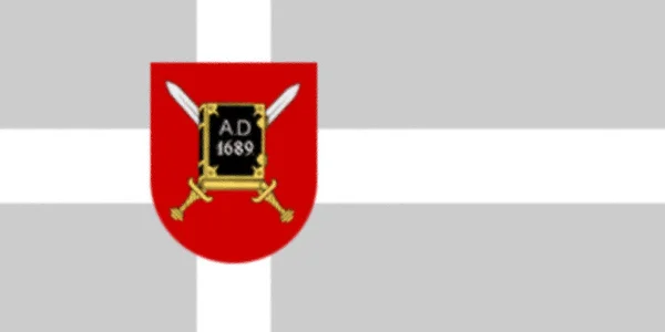Bandera Del Municipio Aluksne Letonia —  Fotos de Stock