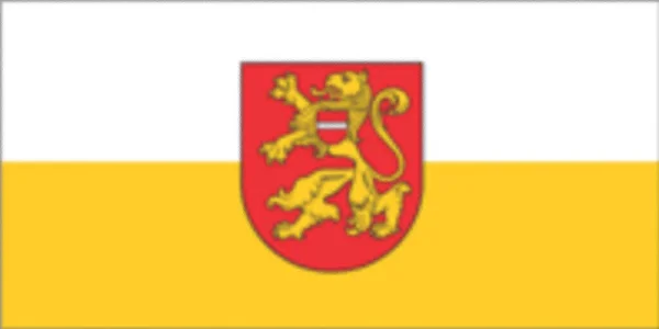 拉脱维亚鲍斯卡斯市国旗 — 图库照片