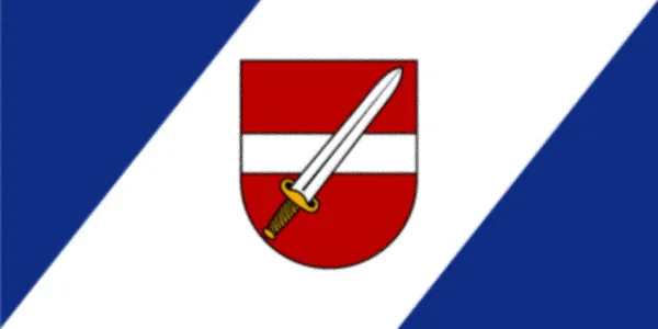 Flaga Gminy Dobele Łotwa — Zdjęcie stockowe