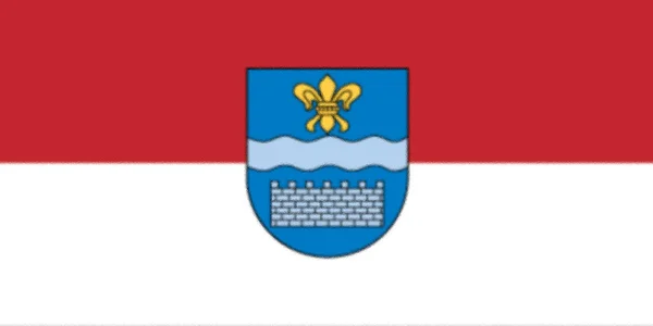 Vlajka Obce Daugavpils Lotyšsko — Stock fotografie