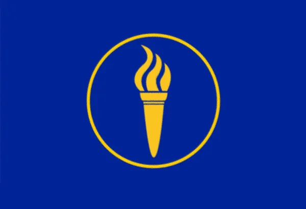 Flaga Minerwy Pochodnią — Zdjęcie stockowe