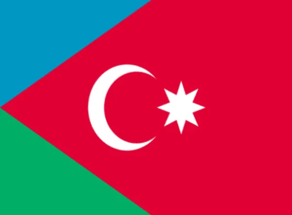 Flag Iranian Azerbaijan People — Stock Photo, Image