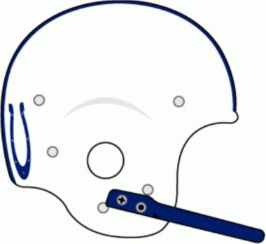 Baltimore Colts 'un logotype' u Amerikan futbol takımının kaskı.