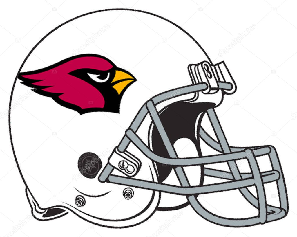 Logotype of Arizona Cardinals american football sports team on helmet