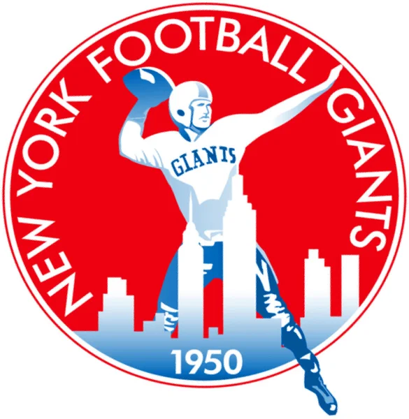 纽约巨人队美国足球队的标志类型 — 图库照片