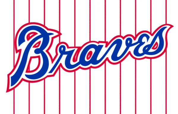 Atlanta Braves Beyzbol Takımının Logot Tipi — Stok fotoğraf