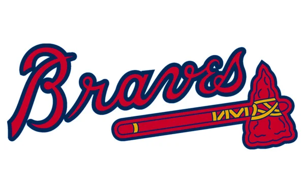 Logotype Atlanta Braves Baseball Sportshold - Stock-foto