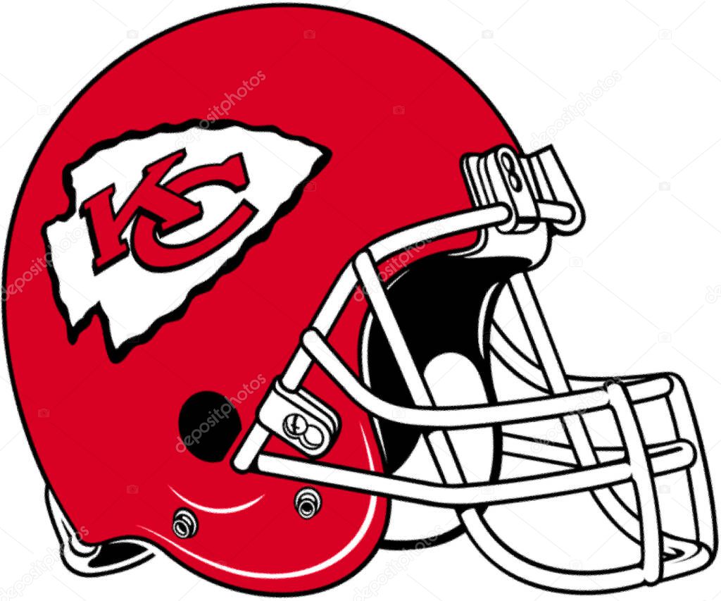 Logotype of Kansas City Chiefs american football sports team on helmet