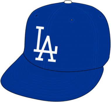 Logotype of Los Angeles Dodgers baseball sports team on cap clipart
