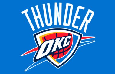 Logotype of Oklahoma City Thunder basketball sports team