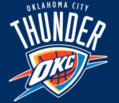 Logotype of Oklahoma City Thunder basketball sports team